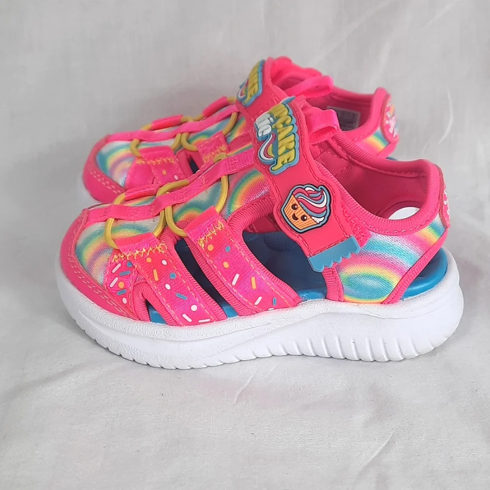 Skechers Sweet Kicks Jumpster  Scented Toddler Sandals Size 5 Pink Rainbow